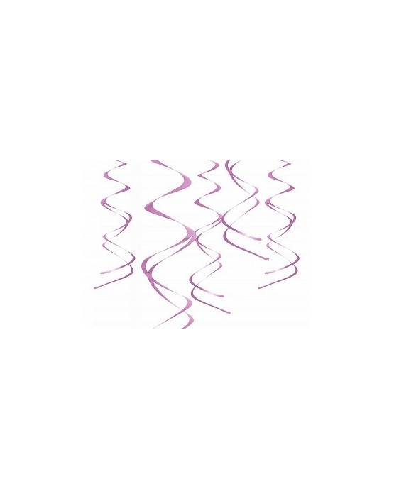 Špirály -ružové 60 cm - 5ks