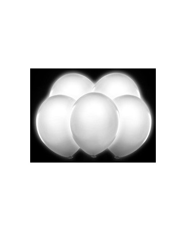 Latexové balóny svietiace - biele 30cm 5ks