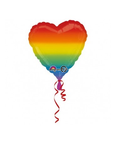 Fóliový balón srdce- farebné 33x86cm