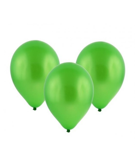 Latexové balóny metalické- zelené 11" 10ks