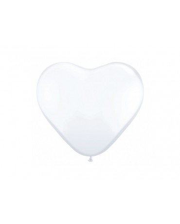 Latexové balóny srdce- biele 10" 10ks