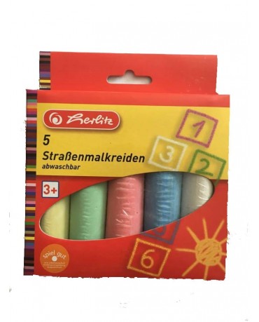 Farebné kriedy na chodník 5ks