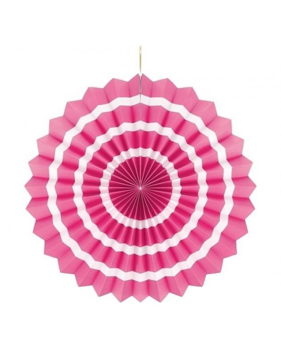 Papierová rozeta -ružová-biele pásiky  40cm 1ks