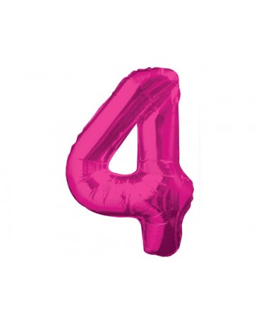 Fóliový balón číslo 4- ružový 86cm