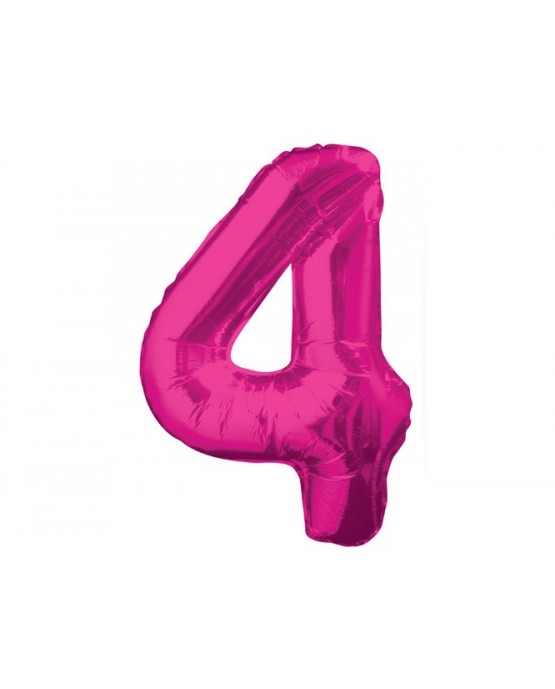 Fóliový balón číslo 4- ružový 86cm