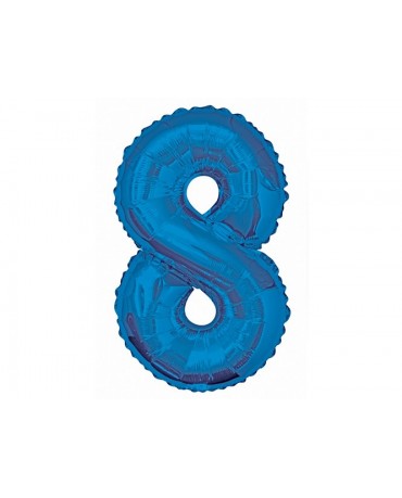 Fóliový balón číslo 8 -modrý 86cm