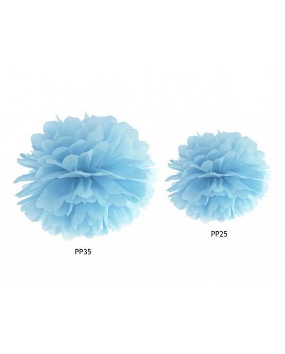 Pompón -bledomodrý 25cm