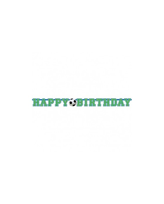 Banner Happy Birthday - futbalový 130 x 10,2 cm 1ks
