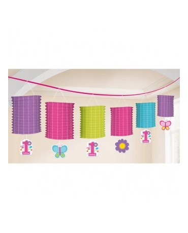 Girlanda lampióny -1st Birthday girl 3,65m