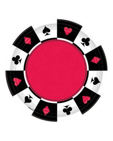 Tanieriky kartové znaky -17,7 cm 8ks