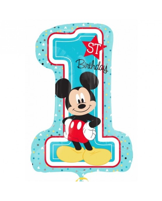 Fóliový balón Mickey 1 st narodeniny 48 x 71cm