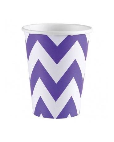 Poháre- fialové vlnky 266ml 8ks