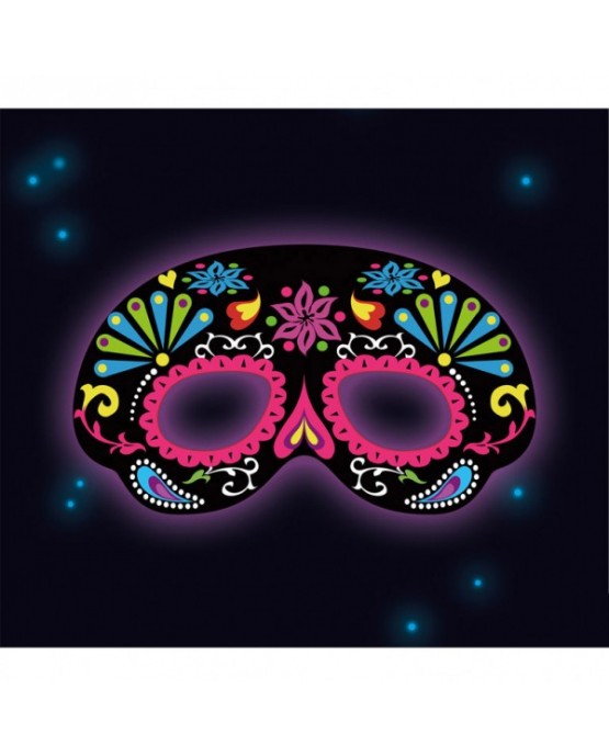 Svietiaca maska čierna s ornamentami