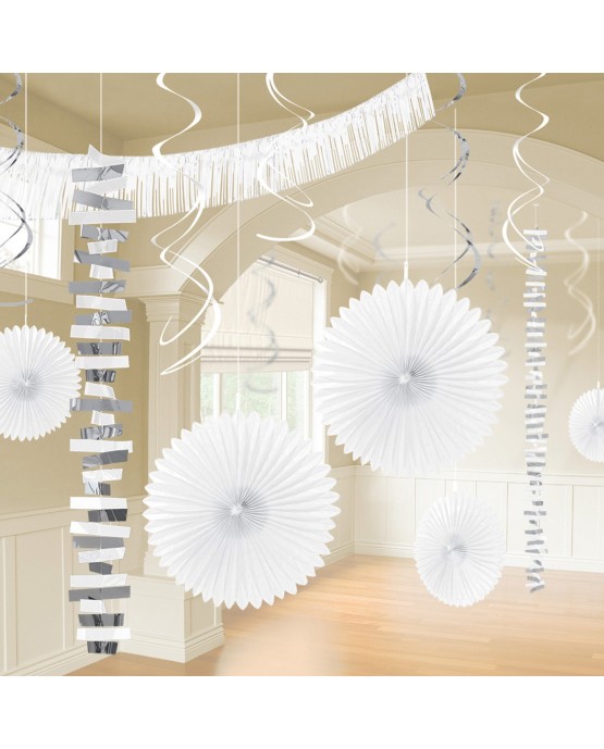 Dekoratívna súprava biela 18ks