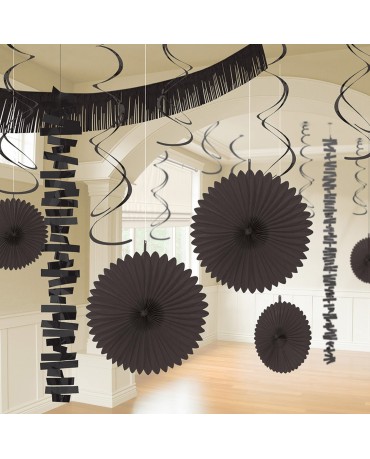 Dekoratívna súprava čierna 18ks