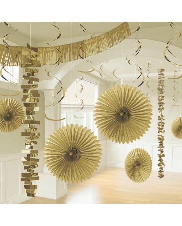 Dekoratívna súprava zlatá 18ks