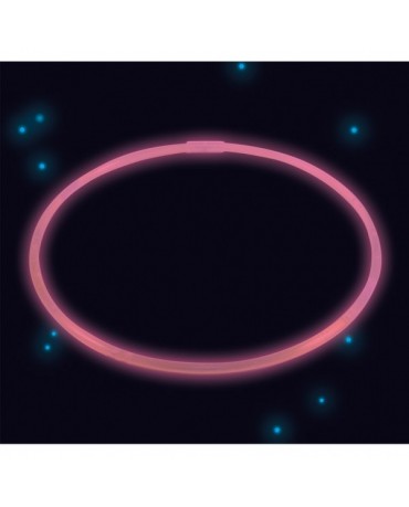 Svietiaci náhrdelník ružový 56 cm
