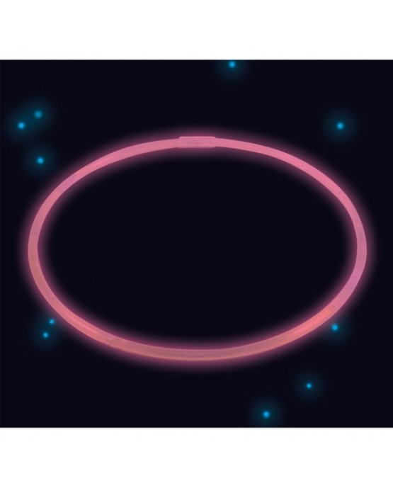 Svietiaci náhrdelník ružový 56 cm