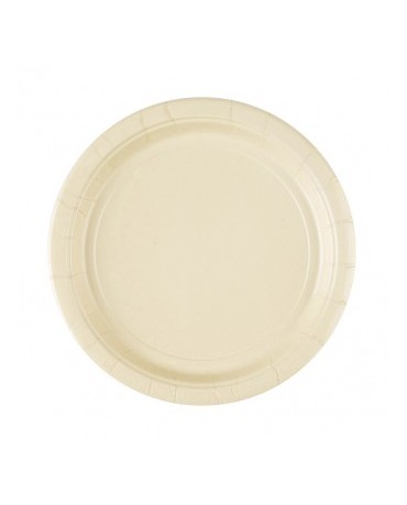 Papierové tanieriky krémové 23cm 8ks