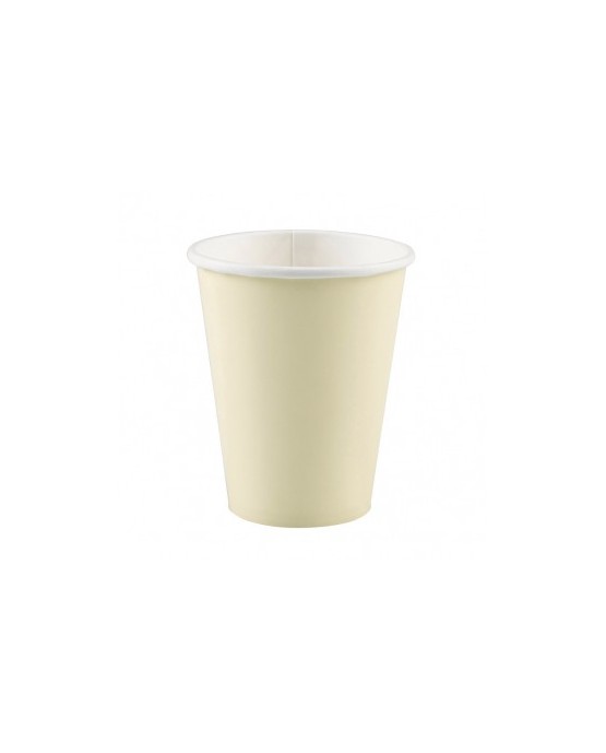 Papierové poháriky krémové 266ml 8ks