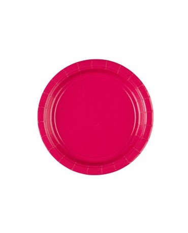 Papierové tanieriky ružové 18cm 8ks