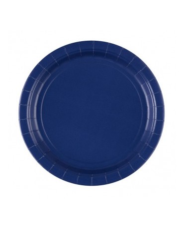 Papierové tanieriky modré 23cm 8ks
