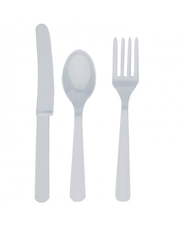 Plastové príbory jasné