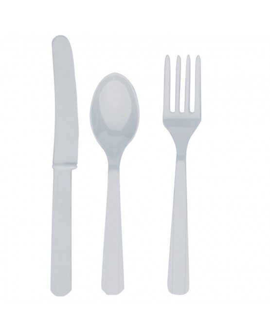 Plastové príbory jasné