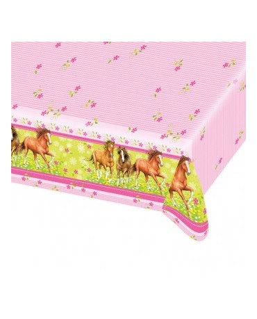 Obrus koníky - ružový 120x180cm 1ks