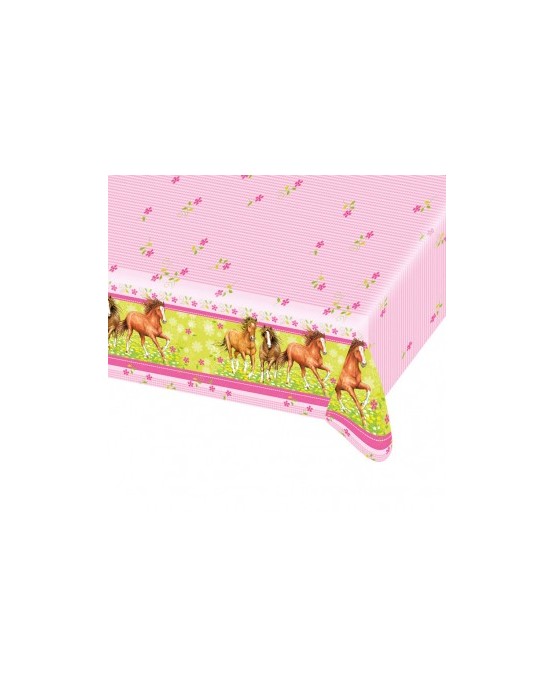 Obrus koníky - ružový 120x180cm 1ks