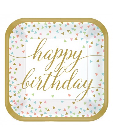 Tanieriky s konfetami 23cm 18ks