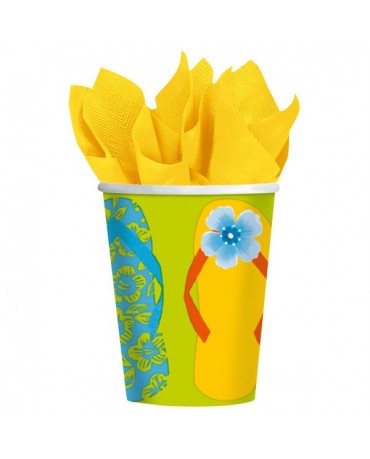 Poháriky letná zábava 266ml 8ks