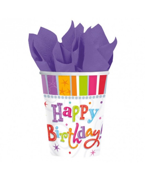 Poháriky Birthday 266ml 8ks