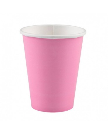 Papierové poháriky ružové 266ml 8ks