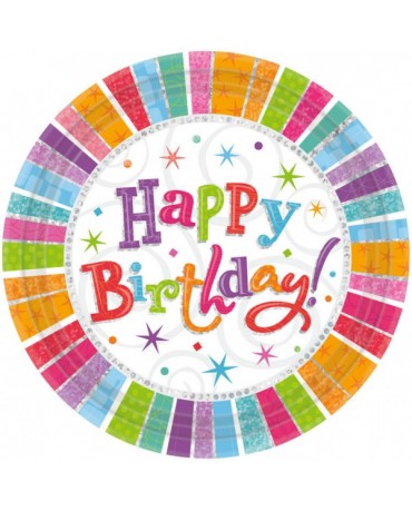 Tanieriky Birthday 23cm 8ks