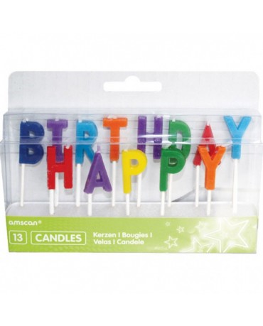 Sviečky Happy Birthday 13ks