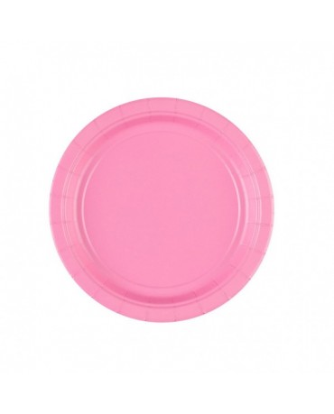 Papierové tanieriky ružové 18cm 8ks