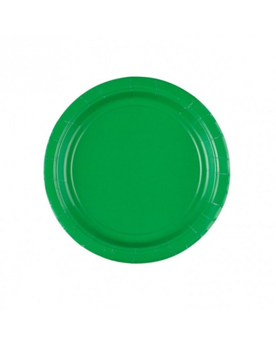 Papierové tanieriky zelené 18cm 8ks