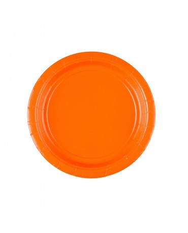 Papierové tanieriky oranžové 18cm 8ks