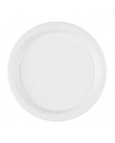 Papierové tanieriky biele 23cm 8ks