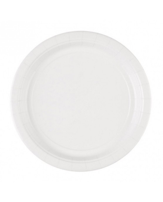 Papierové tanieriky biele 23cm 8ks