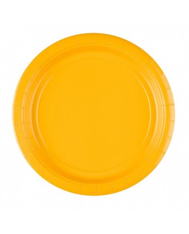 Papierové tanieriky žlté 23cm 8ks