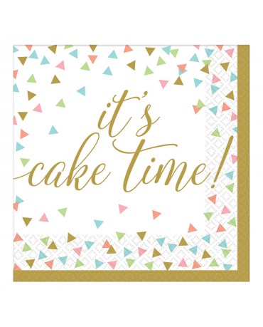 Servítky s konfetami 33x33cm 18ks