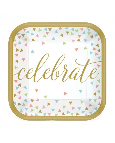 Tanieriky s konfetami 18 cm 18ks