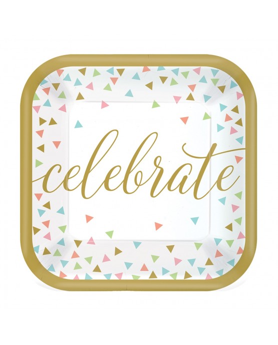 Tanieriky s konfetami 18 cm 18ks