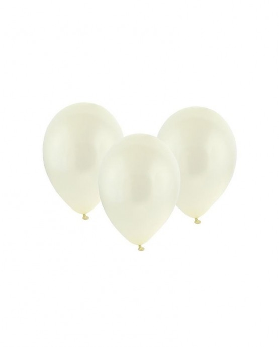 Latexové balóny metalické - krémové 12'' 100ks