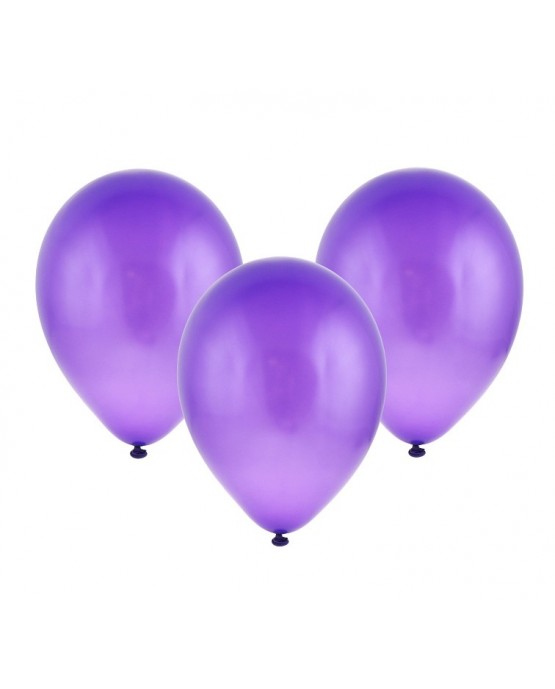 Latexové balóny metalické - fialové 12'' 100ks