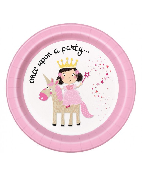 Tanieriky princezná 23cm 8ks