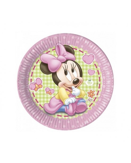 Tanieriky Mickey Mouse - Minnie Baby 23cm 8ks
