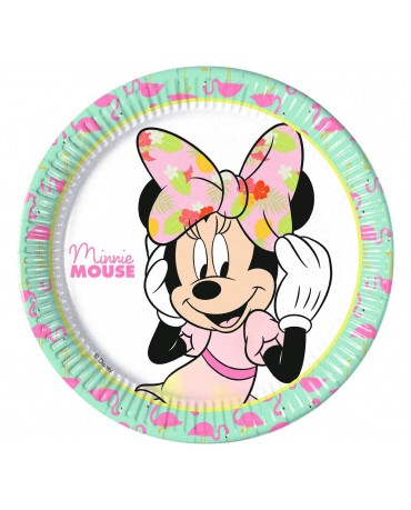 Tanieriky papierové Minnie 23cm 8ks